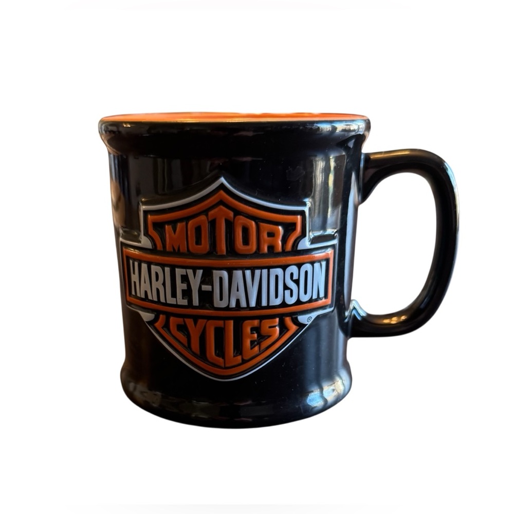 Harley-Davidson Black and Orange Mug